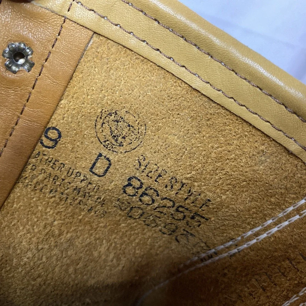 Vintage Sears Heritage Leather Soft Moc Toe Lace Up Boots Style 86255. Size 9D